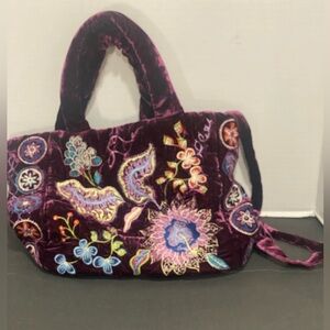 Stunning Johnny Was Boho Velvet Pacifica Crossbody handbag